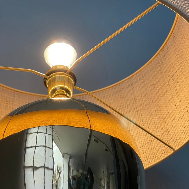 Golden Table Lamp For Sale - Image 10 of 12