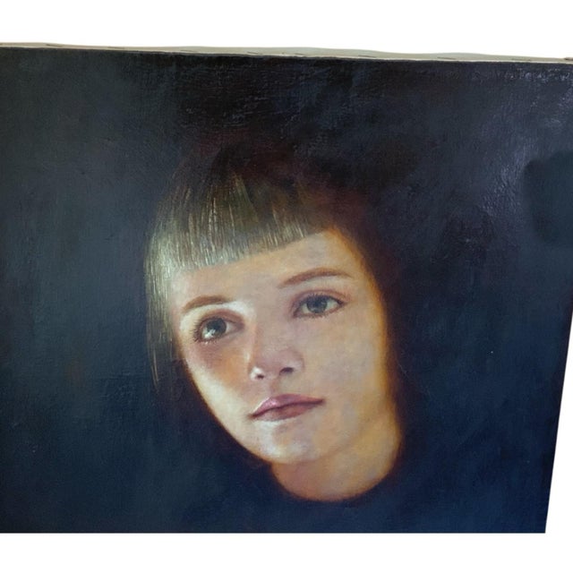 Wade Reynolds (1929–2011) Portrait of a Young Woman, 1964 Oil on Canvas Made in USA 1964. Approximately 16” High x 20”...