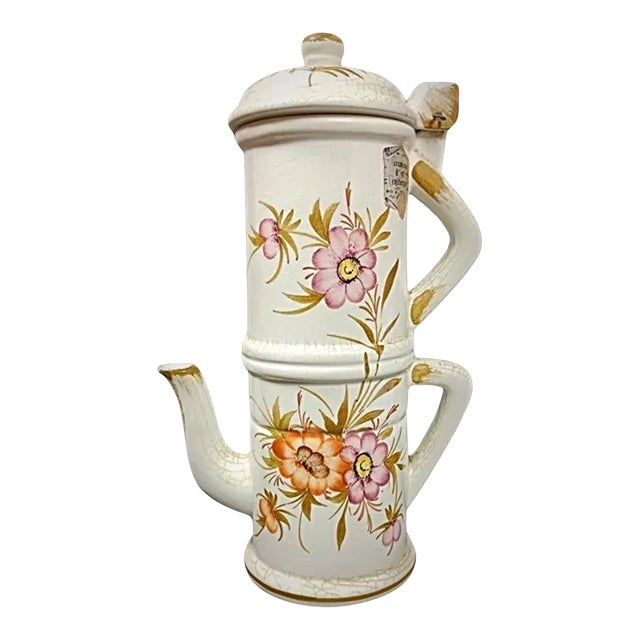 Antique 20th Century Venetian-Style Decorative Ceramic Tea Pot For Sale