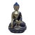 Tibetan Shakyamuni Buddha Gilt Bronze Statue Sealed Double Vajra 7.5” For Sale