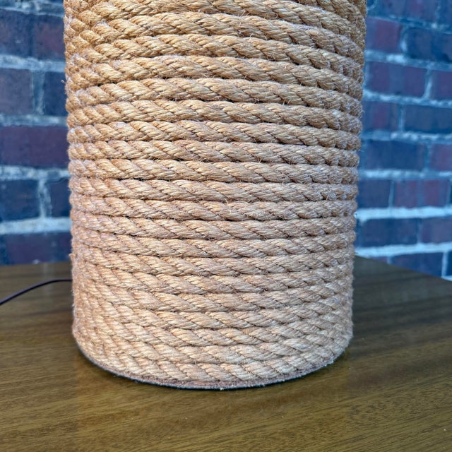 Mid century rope table lamp