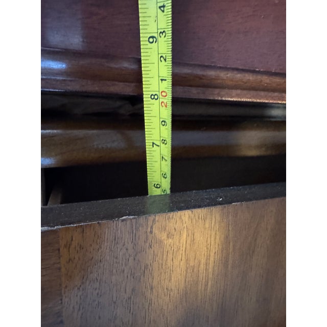 A Pair of Mid Century Modern 2 Drawer Walnut Night Stands For Sale - Image 10 of 11