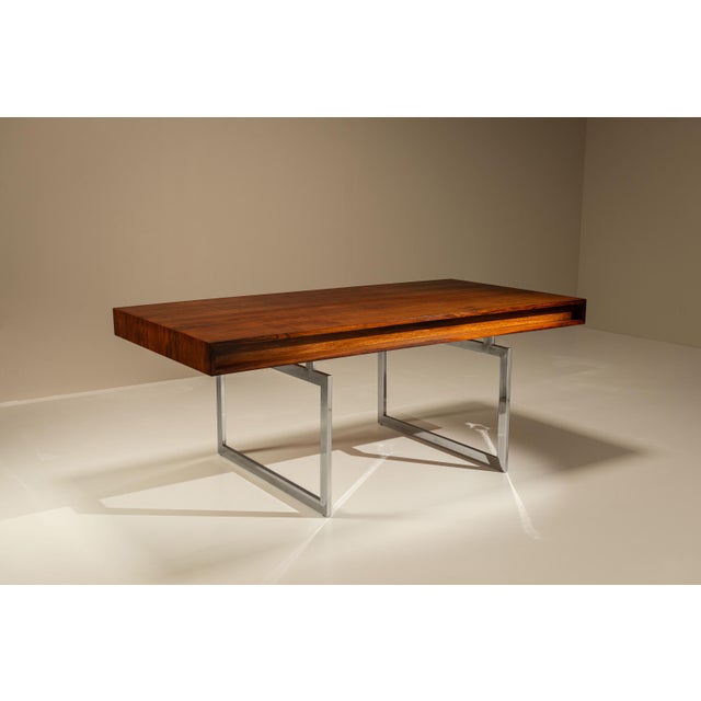 Desk in Rosewood and Chrome by Bodil Kjaer, Denmark, 1960s For Sale - Image 6 of 13