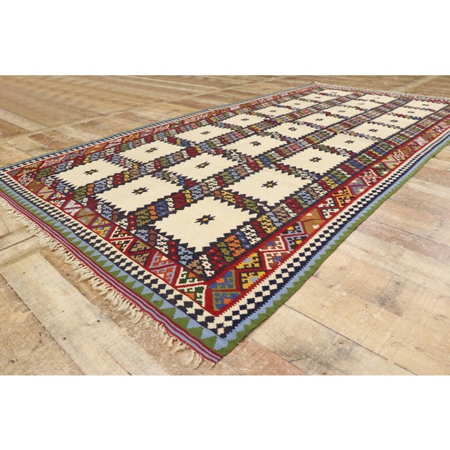 Late 20th Century Vintage Persian Bijar Kilim Rug, 04'11 X 09'08 For Sale In Dallas - Image 6 of 10