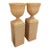 Pair of Vintage Natural Wicker Urn Planters With Pedestal Plinths For Sale