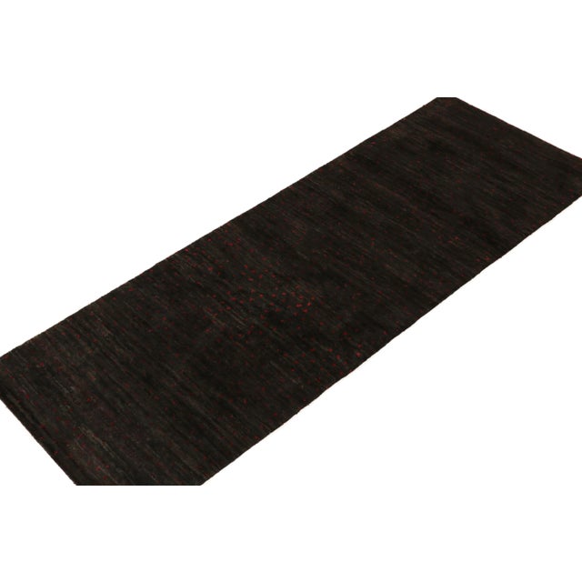 Contemporary 2010s Rug & Kilim’s Modern Runner in Black With Red Dots Pattern For Sale - Image 3 of 8