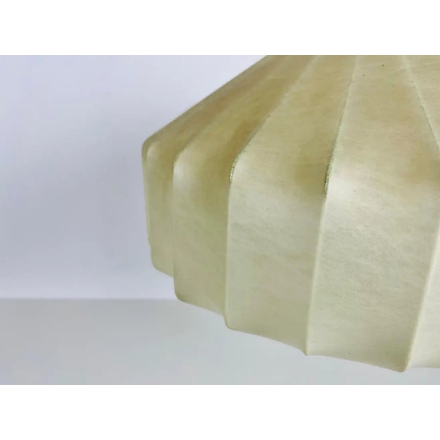 Antique White Mid-Century Cocoon Losange Pendant Light, 1960s, Italy For Sale - Image 8 of 13