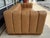 Wood Cb2 Forte 81-Inch Channeled Saddle Leather Sofa With Walnut Base For Sale - Image 7 of 16