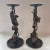 Vintage Hand Wrought Metal Candlestick Holders Set of 2 For Sale - Image 4 of 13