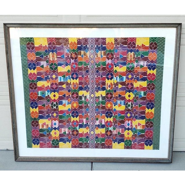 Vintage Anni Albers Style Geometric Hand Woven Textile Art Painting For Sale - Image 4 of 12