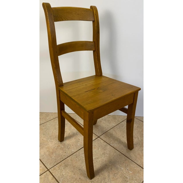Wood Country French Provincial Style Wooden Dining Chairs, Set of 5 For Sale - Image 7 of 8
