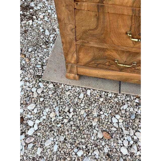 Mid 19th Century French 19th Century Louis Philippe Bleached Solid Walnut Marble Top Commode For Sale - Image 5 of 12