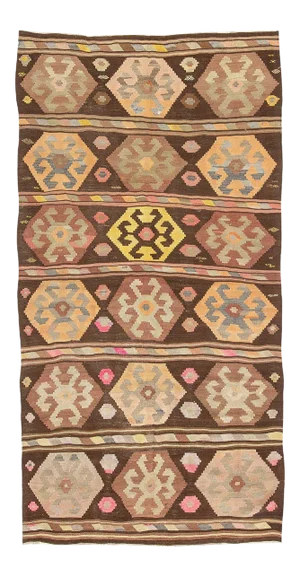 Vintage Turkish Kars Kilim Rug
