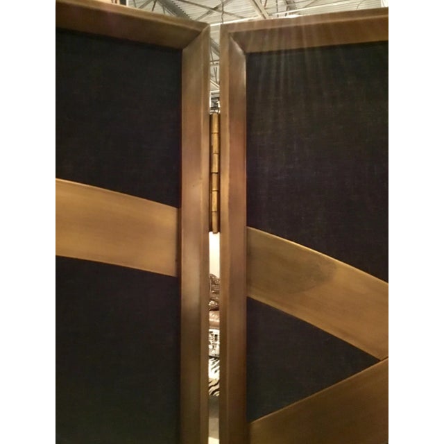 Art Deco Currey & Co. Clara Black and Gold Folding Screen For Sale - Image 3 of 7