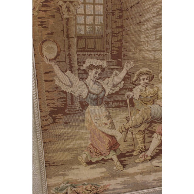 Silver Finish Framed European Tapestry For Sale - Image 10 of 13