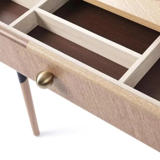 Rose Selavy Marquetry Vanity Desk with Stool by Thomas Dariel For Sale - Image 4 of 7