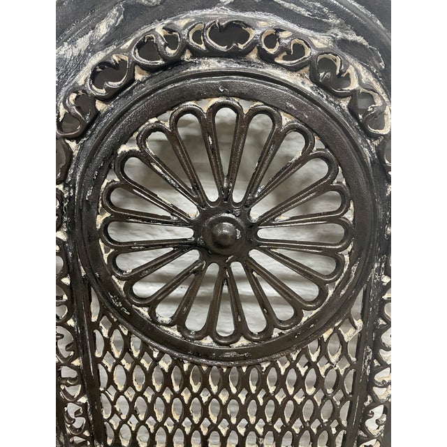 Late 19th Century 21" W X 26.5"h Decorative Burnished Finish Cast Iron Fireplace Surround and Insert For Sale - Image 4 of 8