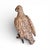 A substantial, handbuilt studio pottery bird perched on a rock or branch. Heavy earthenware and glaze, low-fired....