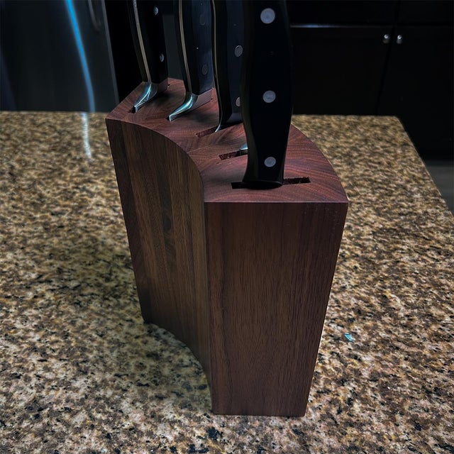 Mid-Century Modern Walnut Knife Block For Sale In Birmingham - Image 6 of 6