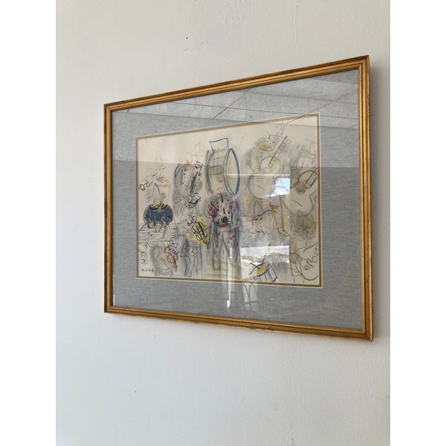 Raoul Dufy Hand Colored Illustration Pochoir From the Estate of Cz Guest. Finest quality lithograph is a French Pochoir ,...