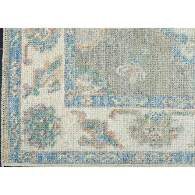 Turkish Oushak Runner Rug 2'9" x 14' #17794 For Sale In Houston - Image 6 of 8