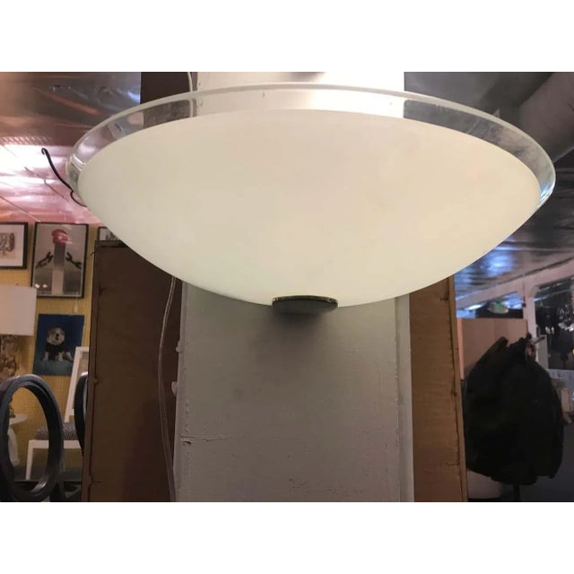Mid-Century Pair of Frosted Glass and Chrome Lightolier Sconces For Sale In Los Angeles - Image 6 of 8