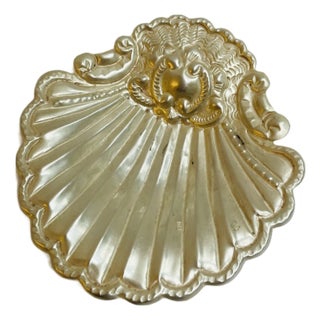 Shell-Shaped Silver Soap Dish, France, 1920s For Sale