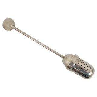 Bauhaus Silver Plated Tea Ball Diffuser attributed to Christian Dell, Weimar, Germany, 1920s For Sale