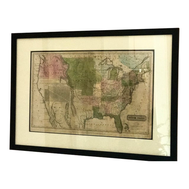 Pre-Civil Map of United States For Sale