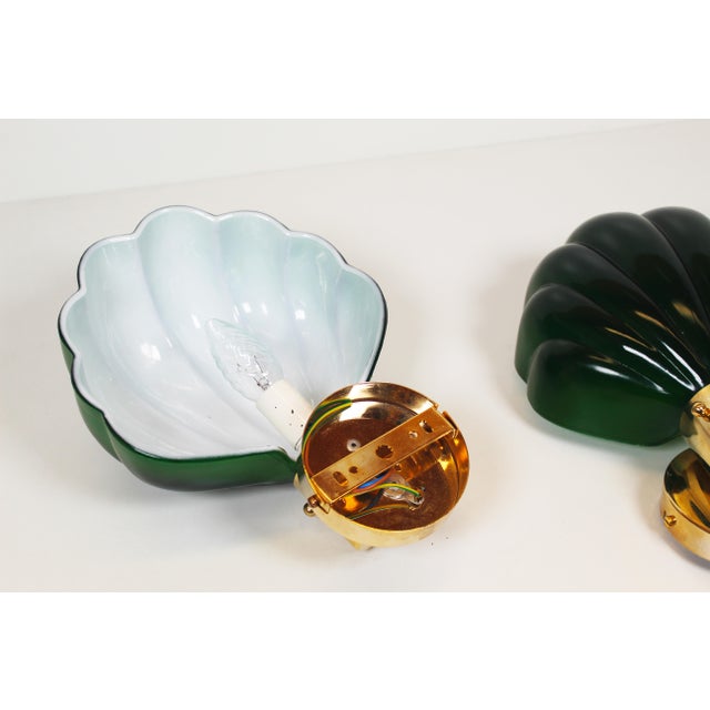 Metal Large Italian Glass and Chrome Wall Lamps, Italy, 1970s, Set of 2 For Sale - Image 7 of 10