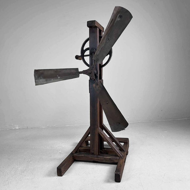 Wood Antique Japanese Rice Windmill, 1890s For Sale - Image 7 of 14