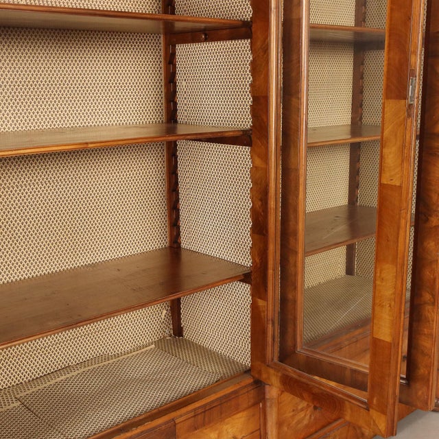 Italian Bookcase in Walnut For Sale - Image 6 of 12