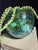 Abstract Celestial Meets the Sea Murano Glass Bowl With Shells-Coastal Art Sculpture For Sale - Image 3 of 4