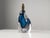 Vintage Swedish Modern Blue Cased Glass Table Lamp from Orrefors, 1950s For Sale - Image 10 of 11