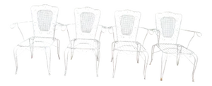 Provencal Wrought Iron Armchairs, 1960s, Set of 4