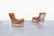 Fred Lowen Vintage Leather and Teak T4 Lounge Chairs by Fred Lowen for Tessa For Sale - Image 4 of 14