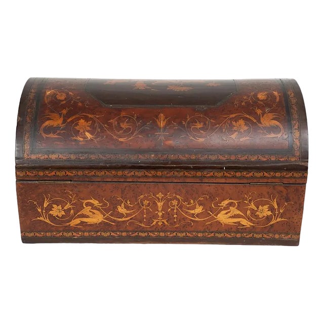 Sorrento Jewellery Box in Exotic Precious Woods, 19th Century For Sale