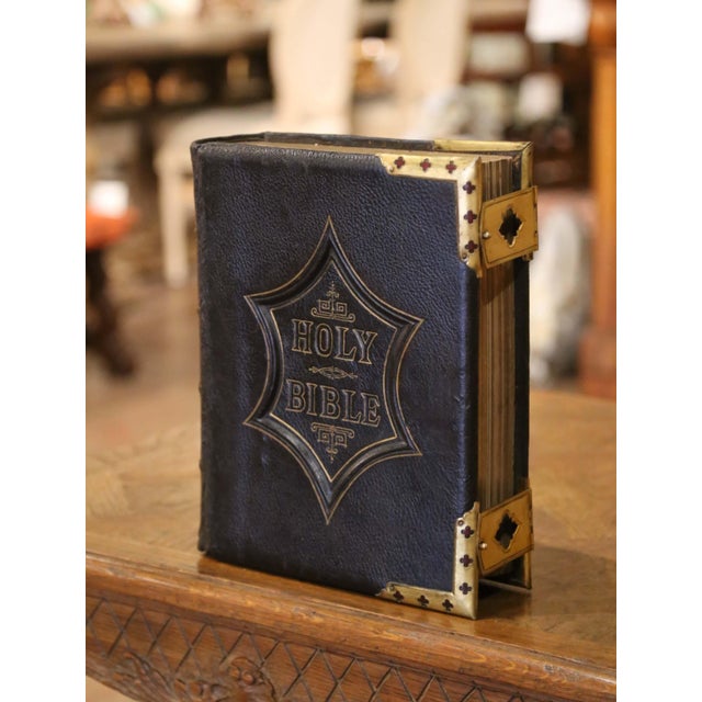 19th Century English Leather-Bound Illustrated Family Bible With Brass Mounts For Sale - Image 12 of 12