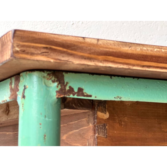 Vintage Industrial Console Table with Drawers For Sale - Image 9 of 16