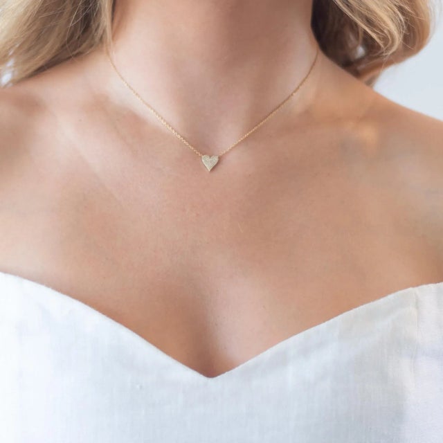 This is part of Chairish’s Fine Jewelry assortment. The perfect every day diamond heart for every age. Wear on it's own or...