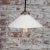 Mid-Century French Opaline Glass and Brass Pendant Lamp For Sale - Image 4 of 7