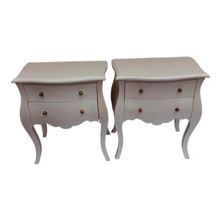 1980s French Style Painted Nightstands - a Pair For Sale