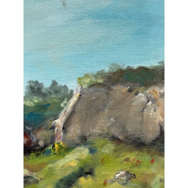 1960's Plein Air Oil Painting on Canvas - Unknown Artist For Sale - Image 10 of 11