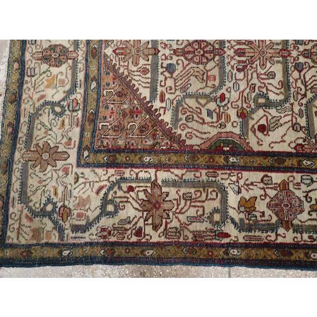 Early 20th Century Galerie Shabab Collection Early 20th Century Indian Agra Accent Rug For Sale - Image 5 of 8