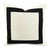 Jane Churchill Darwin in Cream With Black Square Ribbon Embellished Pillow Cover - 20" X 20" For Sale