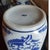 Large Vintage Botanical Chinoiserie Blue and White Hexagonal Vases - A Pair For Sale - Image 9 of 10