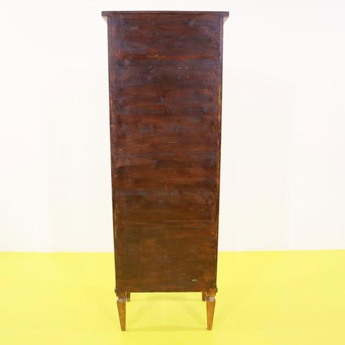 Wooden Display Cabinet with Glass Inserts and Inlays For Sale - Image 15 of 16