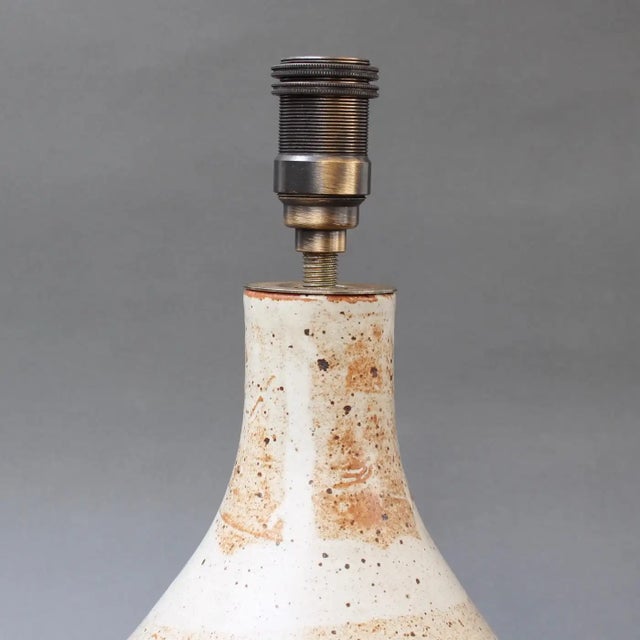 Vintage Ceramic Table Lamp in the Style of Georges Pelletier, Circa 1970s For Sale - Image 10 of 12