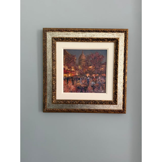 Impressionist Late 20th Century Maxwell Parsons Original Paris Street Scene Oil Painting in Custom Gallery Frame For Sale - Image 3 of 14