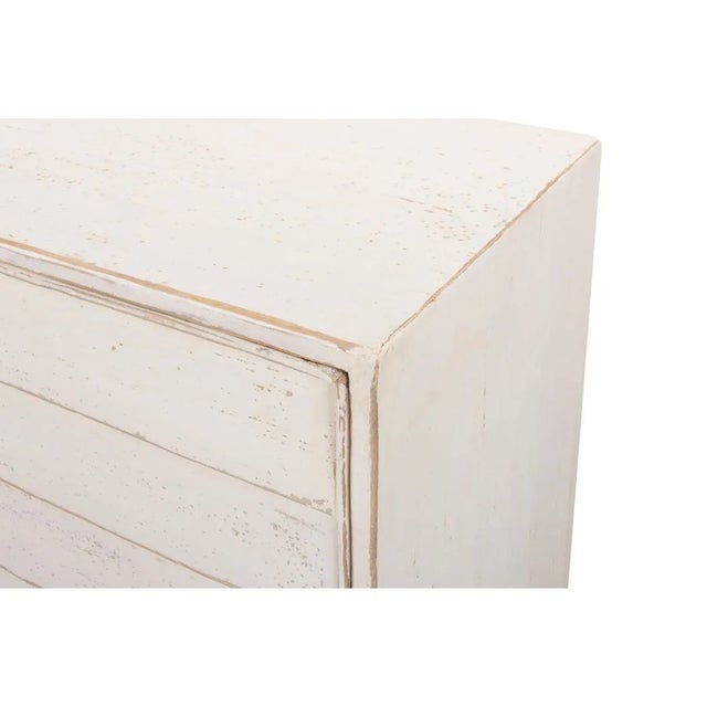 Rustic Modern Louvered Sideboard - Whitewash For Sale - Image 9 of 9